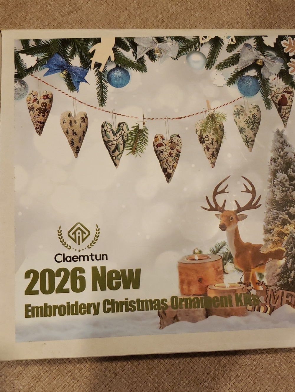 2026 New Green Embroidery Christmas Ornament Kit